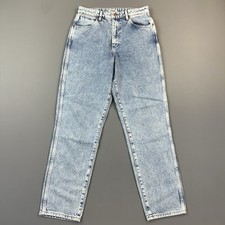 Wrangler Mom Jeans Women's 29x29 Light Wash Denim High Rise Taper Retro