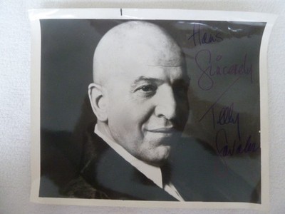 Telly Savalas   1994 (USA), Autogrammfoto - original signiert (20x25 cm) m.W.