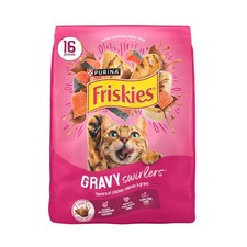 Purina Friskies Gravy Swirlers Dry Cat Food Flavors of Chicken, Salmon and Gravy
