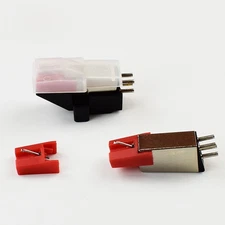 2 Pcs Vinyl Turntable Cartridge with Needle Stylus for Vintage LP Record Player