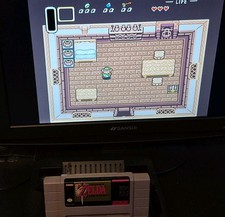 SNES The Legend of Zelda A Link to the Past - Authentic - w/Plastic Case Tested