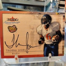 2000 Fleer Tradition Autographics THOMAS JONES Rookie Card *On Card Auto*. rookie card picture