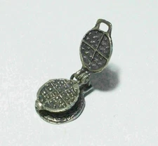 VINTAGE~Small Movable WAFFLE MAKER/IRON  STERLING SILVER CHARM Yummy breakfast!