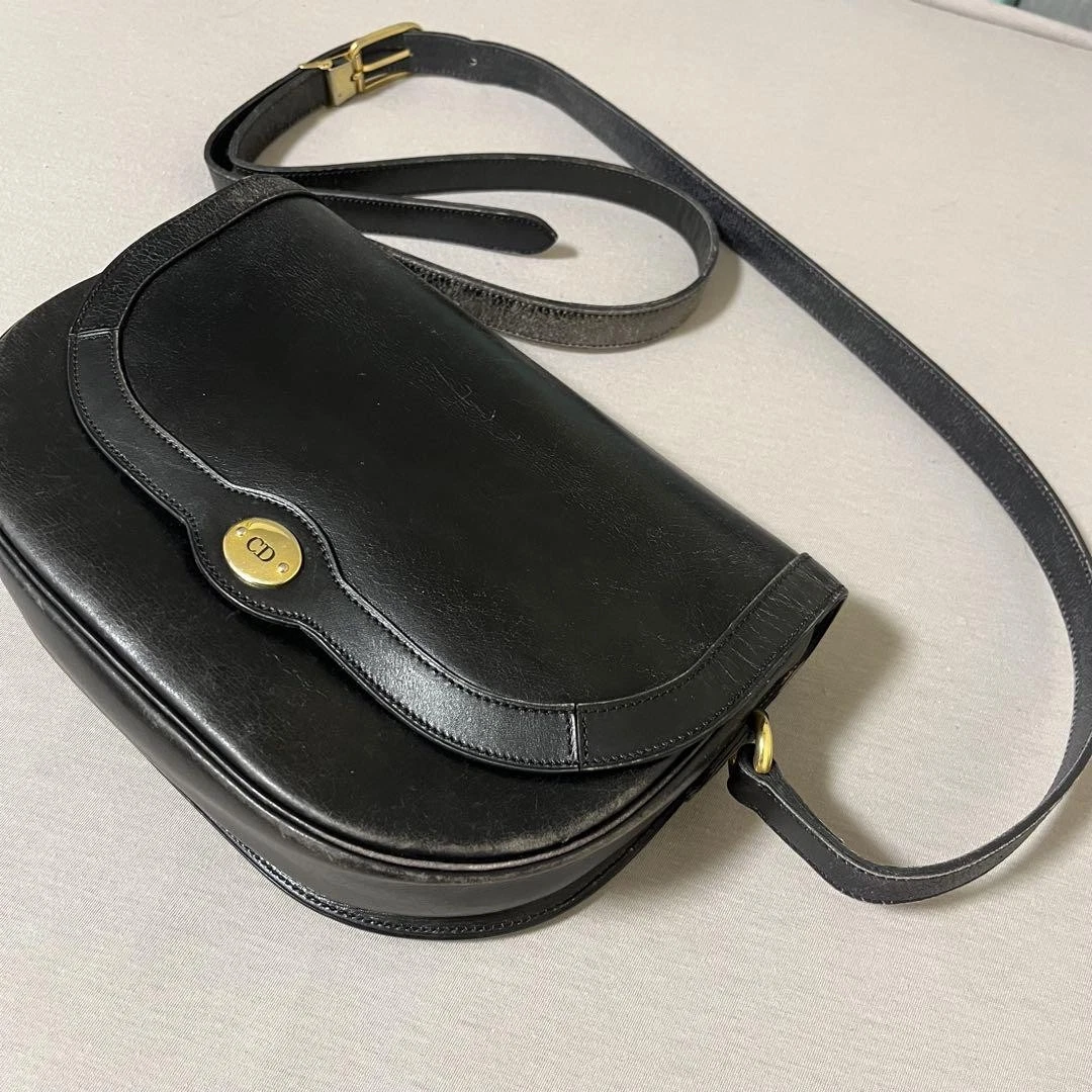 Sac bandoulière cuir Dior authentique noir moyen femme France 117634