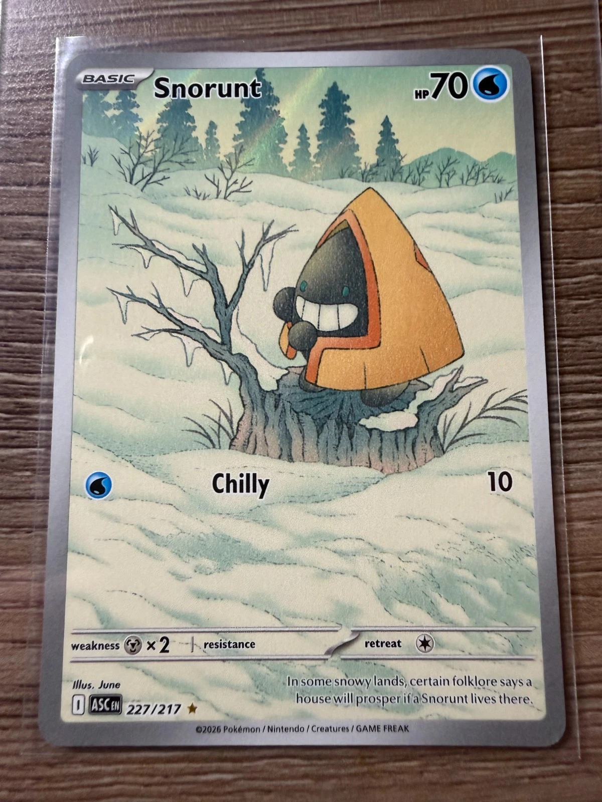 Pokémon TCG: Snorunt 227/217 Holo Illustration Rare Ascended Heroes