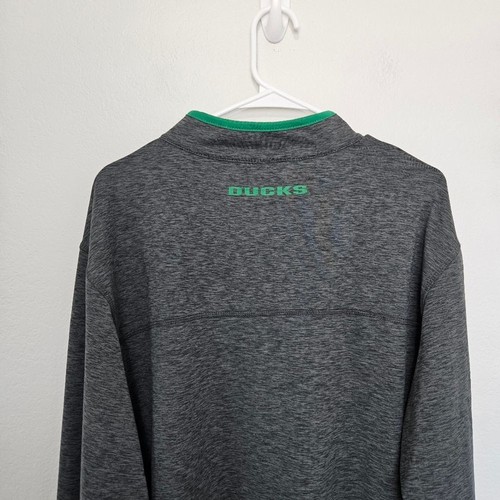 Colosseum Oregon Ducks Heathered Quarter Zip Long Sleeve Sport Pullover Mens XXL - Picture 6 of 8