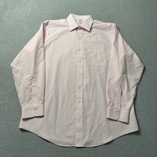 Polo Ralph Lauren Dress Shirt Mens 17 35 Pink Check Cotton Regent Formal Preppy