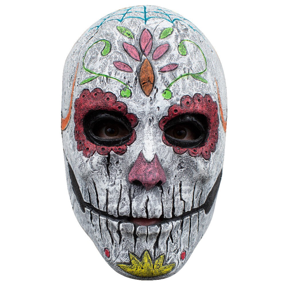 L A Catrina 25620 Calavera de Azúcar Disfraz Juegos con disfraces Correa de Látex Máscara Adulto Talla Única
