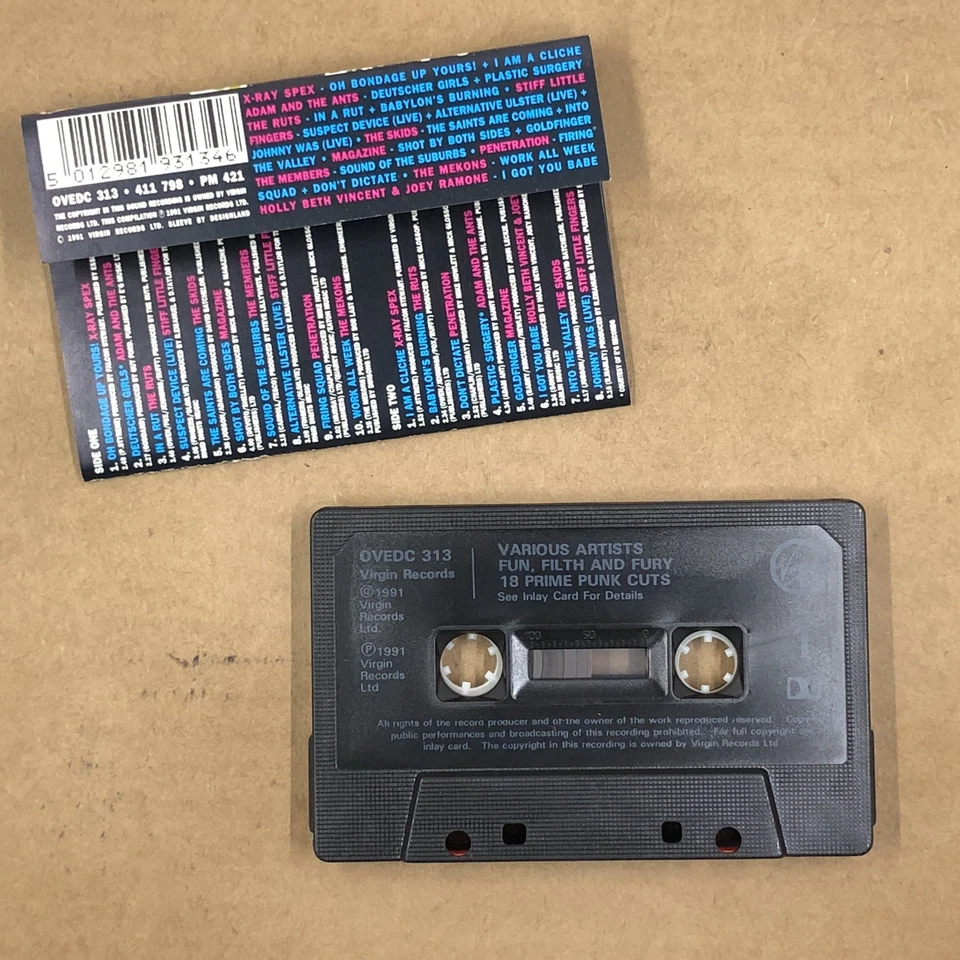 FUN FILTH AND FURY Cassette Tape UK Punk Comp STIFF LITTLE FINGERS MAGAZINE Foto 2 de 4