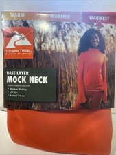 Womens Coral Zest Ozark Trail Base Layer Mock Neck Top size L
