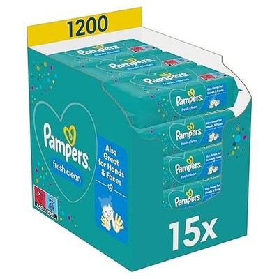 Pampers Fresh Clean Baby Wipes, Mild Fragrance, Also Suitable for Hands and Face