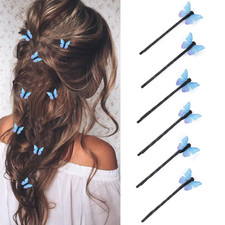 Butterfly Hair Clips Blue Butterfly Hair Pin Bride Wedding Decorative Bobby Pins