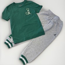 Jordan Kids Short Sleeve Shirt And Sweatpants Set Used Both A Size 6T Green