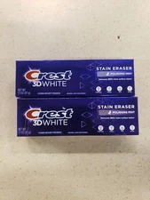 2 Crest 3D White Stain Eraser Teeth Toothpaste Polishing Mint 3.1 oz