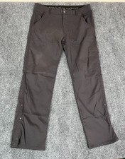 Prana Zion Men Pants Gray Straight Leg Hiking Nylon/Elastane Size 36WX32L