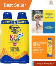 Sport Kids Sunscreen Spray SPF 50, Twin Pack - Hypoallergenic  Oxybenzone Free