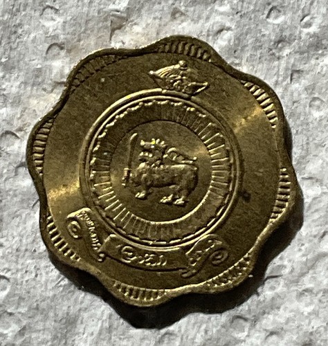 1963 Ceylon Sri Lanka 10 Cents Coin, Nickel Brass, 23mm, 4.12g