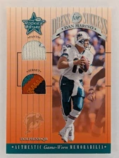 2001 Leaf Rookies & Stars Dan Marino Game Worn 3 Color Jersey Patch & Pants DFS1