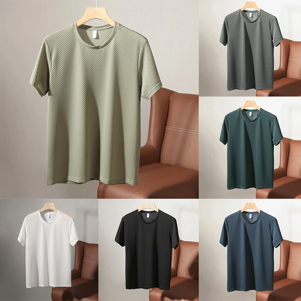 Men's Quick Dry Short Sleeve T shirt Fitness Top Muscle Blouse Undershirt