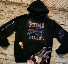 Buffalo Bills Bling Unisex Hoodie Zip Up or Crewneck Sweatshirt S thru 3x