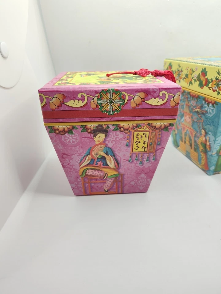 PUNCH STUDIO Asian Trapezoid Nesting Boxes (Set 2), Excellent Condition! - Image 2 of 4
