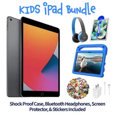 Apple iPad 9 (9th Gen) Boys Bundle 64GB - Wi-Fi - 10.2 - Space Gray - (Renewed)