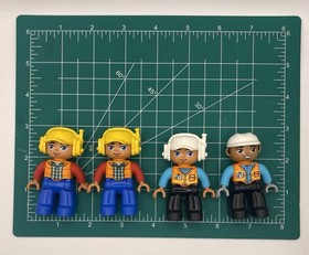DUPLO Construction Workers from retired sets #10812 (yellow) and #10931 (white)