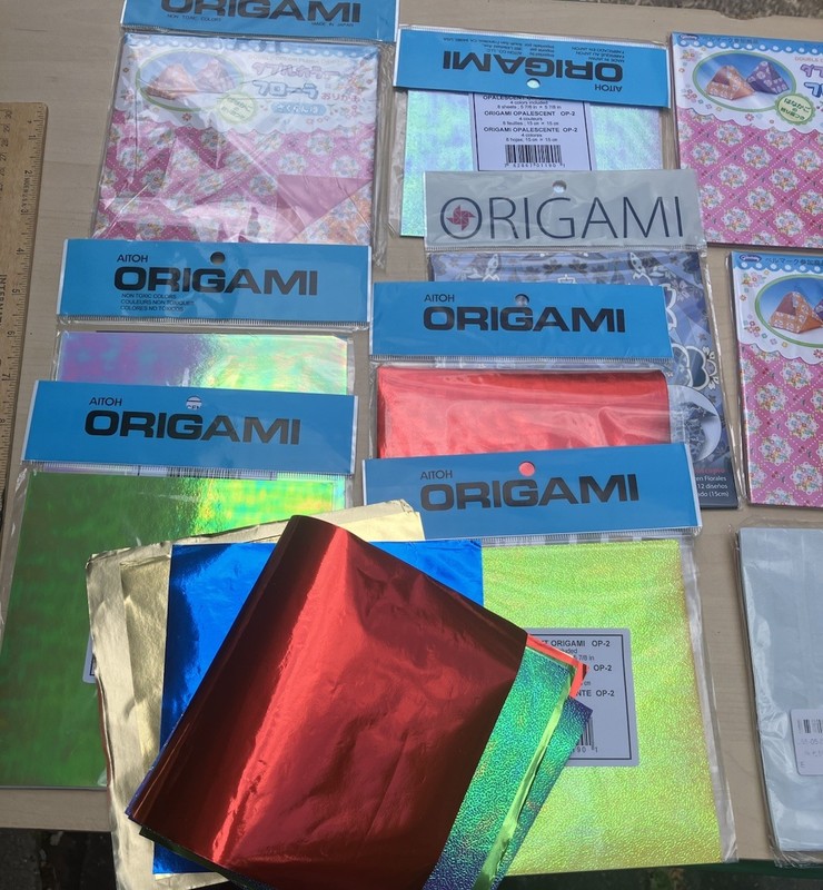Lot Of Origami Paper Some New Some Open Aitoh Aizome Japanese And Other
