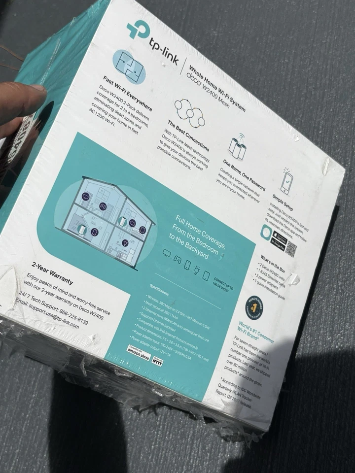 TP-Link Deco W2400 Paquete de 2 AC1200 Doble Banda Toda la Casa Malla Sistema WiFi Sellado Foto 4 de 4