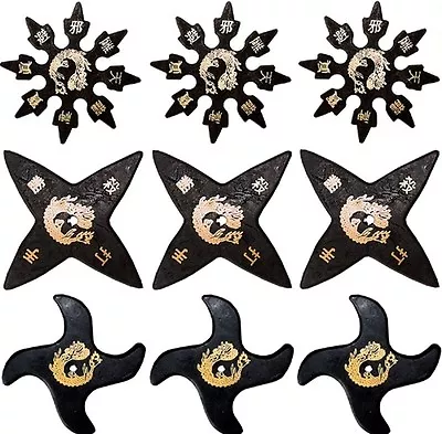 PROFORCE Ninja Martial Arts Rubber Foam Throwing Stars Practice Shuriken - Star Set of 9