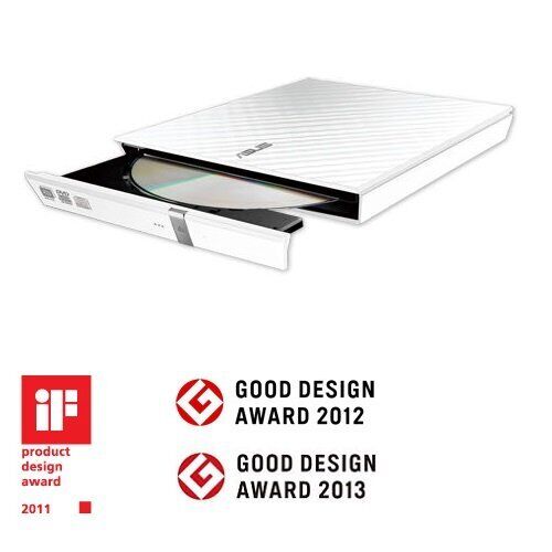 Grabadora externa DVD ASUS SDRW-08D2S-U diseño blanco diamante - Imagen 6 de 6