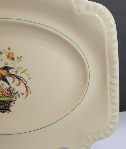 Vtg Salem China Heirloom Bird of Paradise Rectangle 14" Serving Platter Plate - Picture 3 of 7