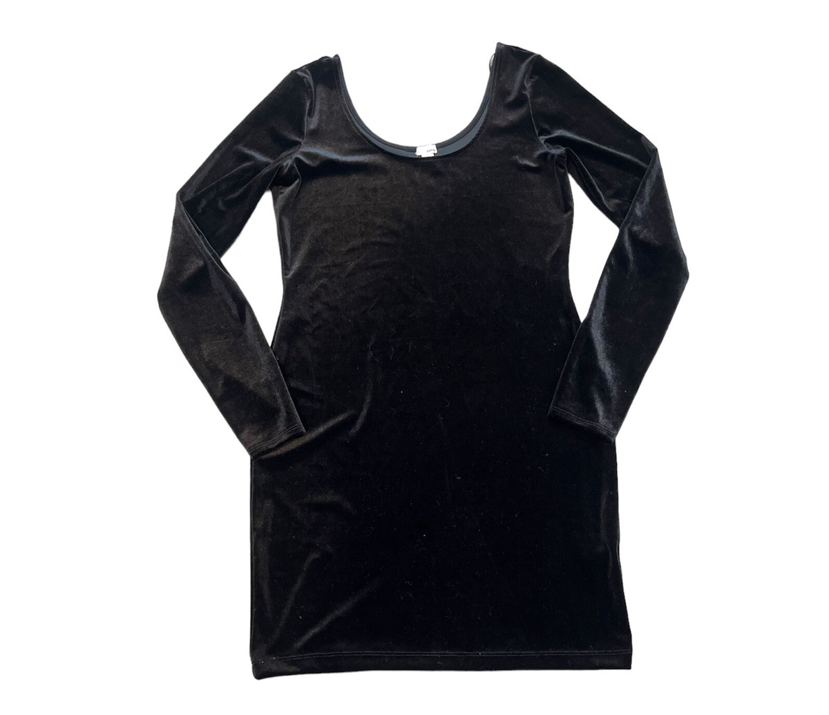 Garage Black Velvet Bodycon Dress Long Sleeve large Garage Black Velvet Bodycon Dress Long Sleeve large
