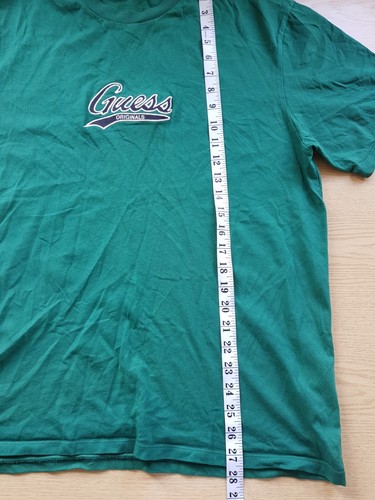 Guess Short Sleeve T-Shirt M Medium Green Embroidered - Picture 6 of 7