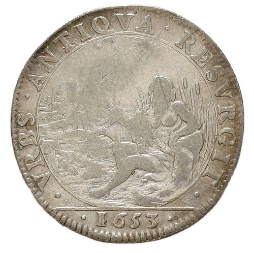 FRANKREICH 1653 RÜCKKEHR DES KÖNIGS NACH PARIS SILBER JETON 27mm 5,66g