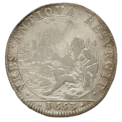 FRANKREICH 1653 RÜCKKEHR DES KÖNIGS NACH PARIS SILBERJETON 27 mm 5,66 g - Bild 1 von 3