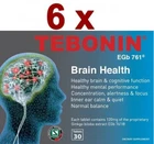 6 x Tebonin EGb 761 Brain Health 30 Tablets & Inner ear calm & quiet with Ginkgo