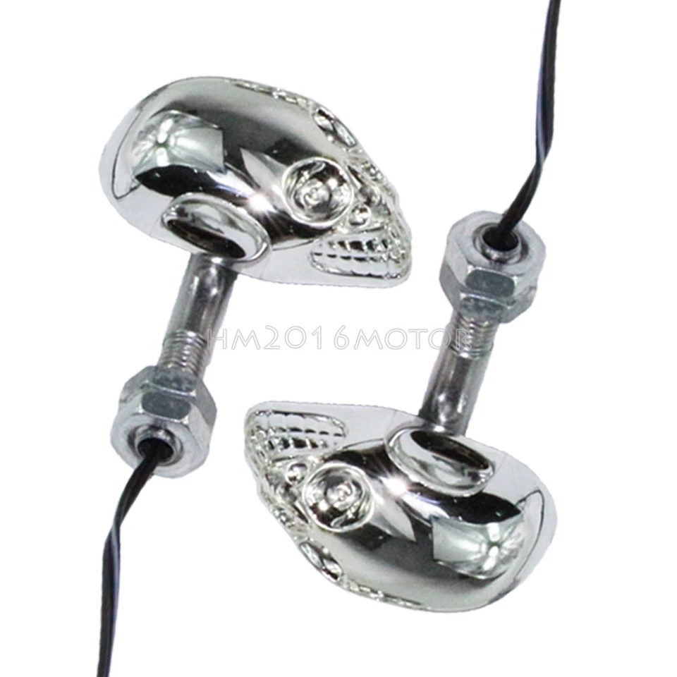 2,8-дюймовый алюминиевый светодиодный указатель поворота Mini Skull для Honda VT Shadow Ace 500 700 750 1100 - Изображение 4 из 4