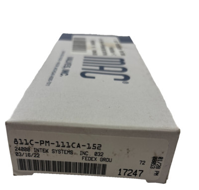 MAC AIR VALVE 811C-PM-111CA-152 1/4'' NPTF, INTERNAL PILOT AIR, 120 VOLT
