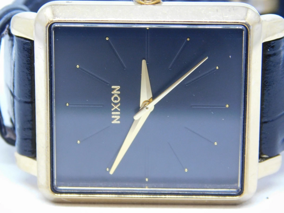Nixon Exponential K Squared Leather Band Quartz Analog Women s