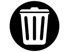 Trash Round Waste Basket Waterproof Vinyl Recycle Sticker