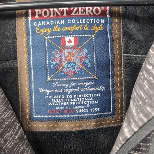 Point Zero Dry Tech Mens Sz L Black Marble Full Zip Lined Cold Weather Jacket - Picture 3 of 21