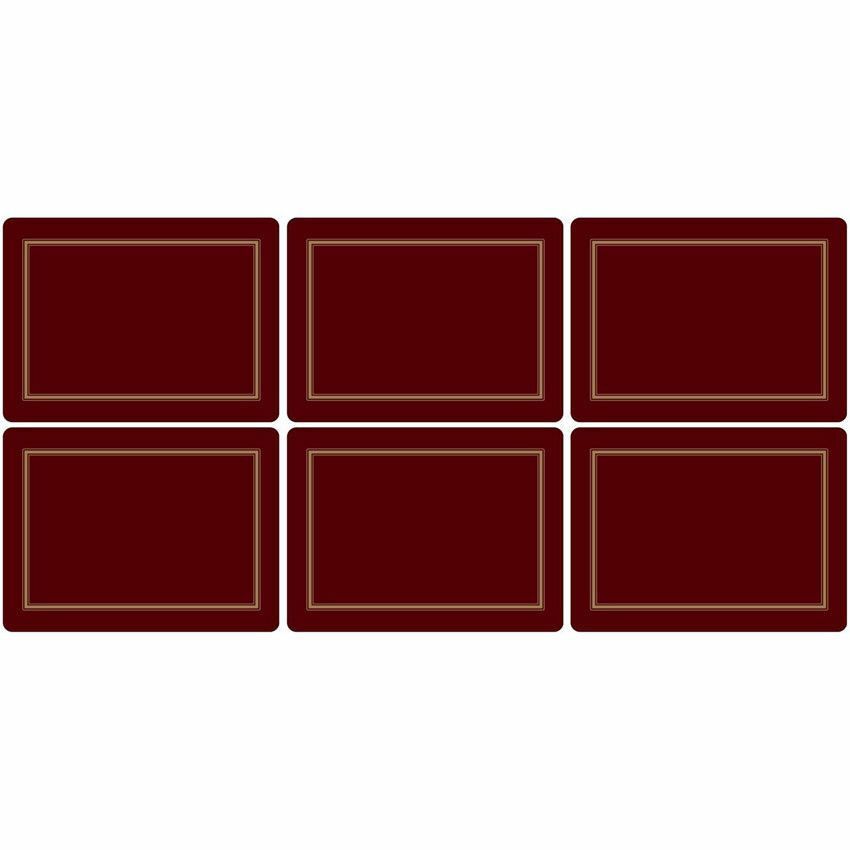 Pimpernel Classic Burgundy Placemats Set of 6