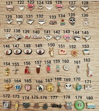Nos.121-180 Floating Charms for Living Memory Lockets - Personalised Jewellery