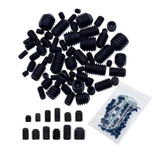 60Pcs Set Screws, Set Screws Assortment Kit, Grub Screws M3 M4 M5 M6 M8 for Home