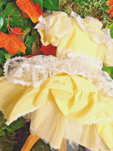 DREAM 0-7 years BABY GIRLS Romany frilly netted layers dress pink blue lemon - Picture 20 of 20