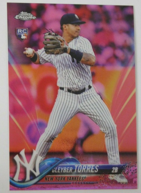 GLEYBER TORRES RC ROOKIE 2018 Topps Chrome Update HMT26 Baseball Card 