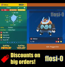 6IV Shiny Emboar Pokemon Scarlet and Violet