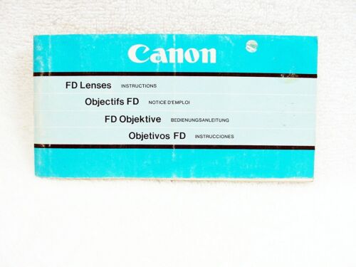 Canon FD Lenses Pamphlet (booklet) | 61pg | 1981 | Many Pics,articles | $7.20 - Afbeelding 1 van 1