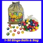 Bingo Raffle Balls 1-90 & Bag for Bingo Cage 22mm 1-90 Bingo Balls & Bag